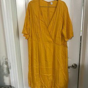 All cotton faux wrap dress by Old Navy 2X